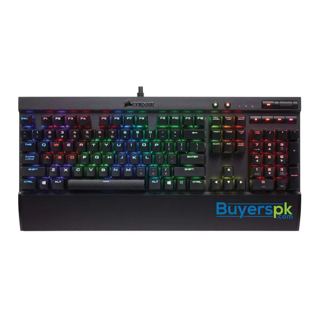 CORSAIR K70 LUX RGB Mechanical Gaming Keyboard - USB Passthrough & Media Controls - Linear & Quiet - Cherry MX Red - RGB LED Backlit - CORSAIR K70 LUX RGB Mechanical Gaming Keyboard - USB Passthrough & Media Controls - Linear & Quiet - Cherry MX Red - RGB LED Backlit -